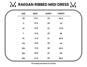 Reagan Ribbed Midi Dress - Lavendar Floral