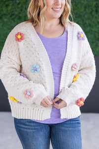 Flower Cardigan - Ivory