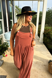 Karli Boho Overalls in Rust