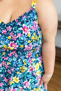 Cassidy Midi Dress - Navy and Yellow Floral - FINAL SALE