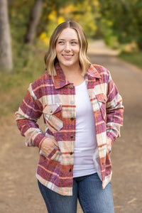 Norah Plaid Shacket - Sunset