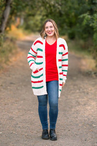 Christmas Stripe Cardigan