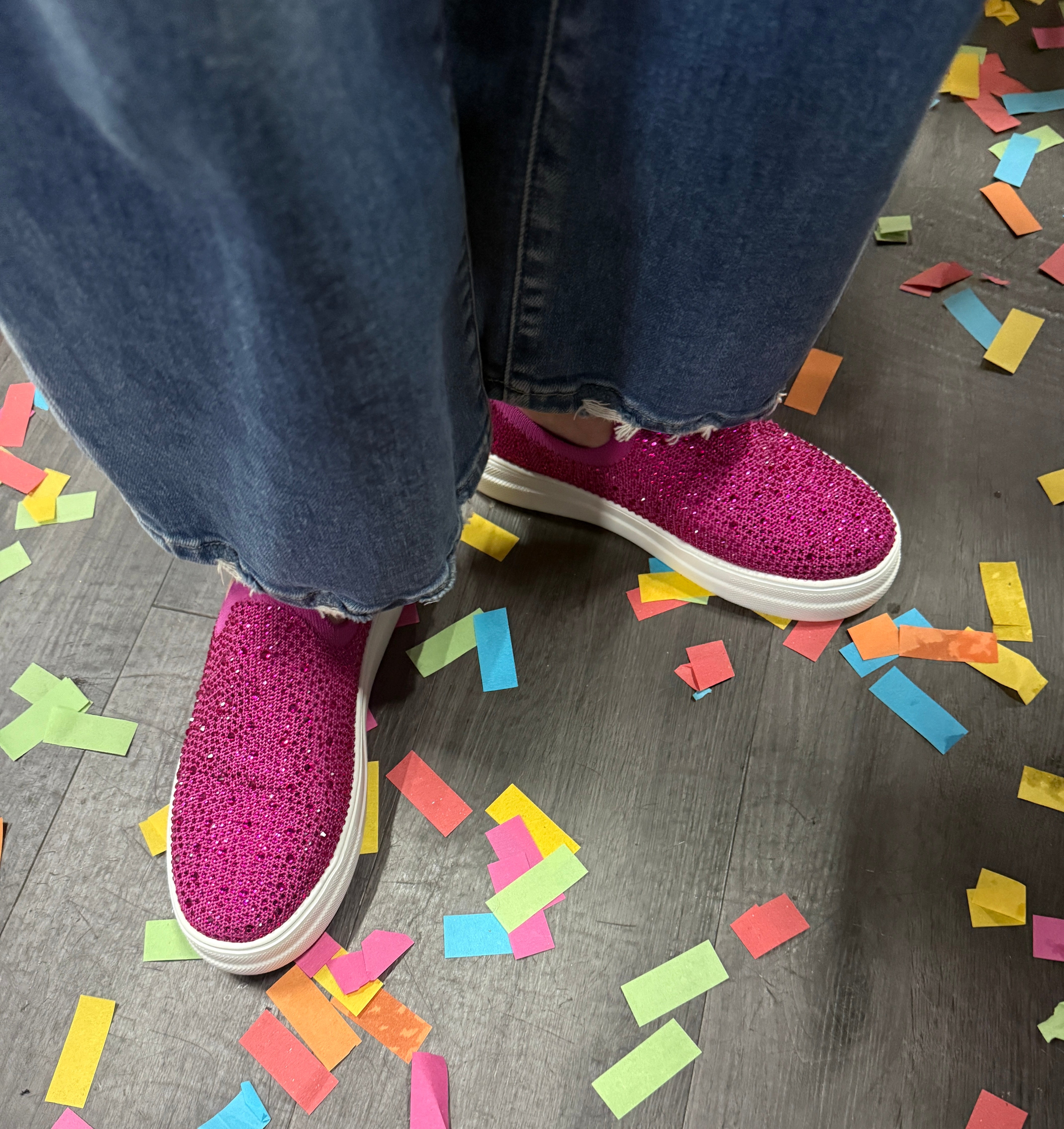 Crystal Fuchsia Slip On