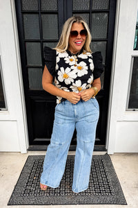 Floral Ruffle Top