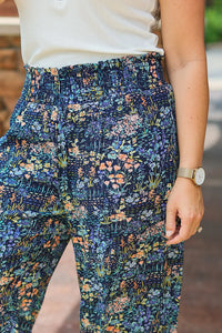 Presley Palazzo Pants - Navy Floral Mix - FINAL SALE