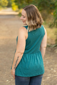 Renee Ruffle Tank - Teal