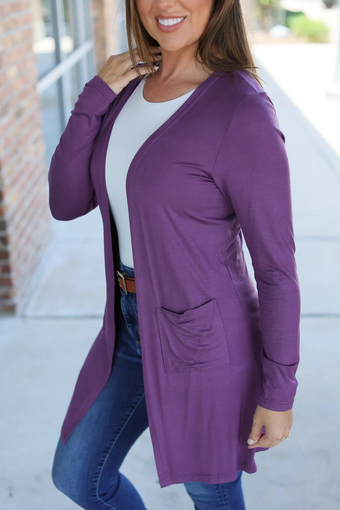 PREORDER - Classic Cardigan - Purple