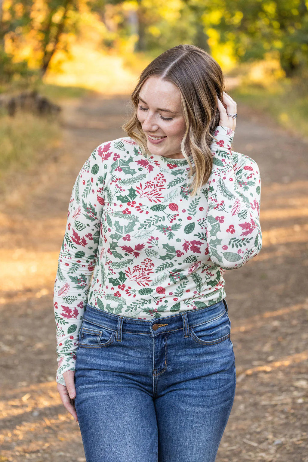 Blair Long Sleeve Top - Holiday Berry