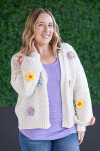 Flower Cardigan - Ivory