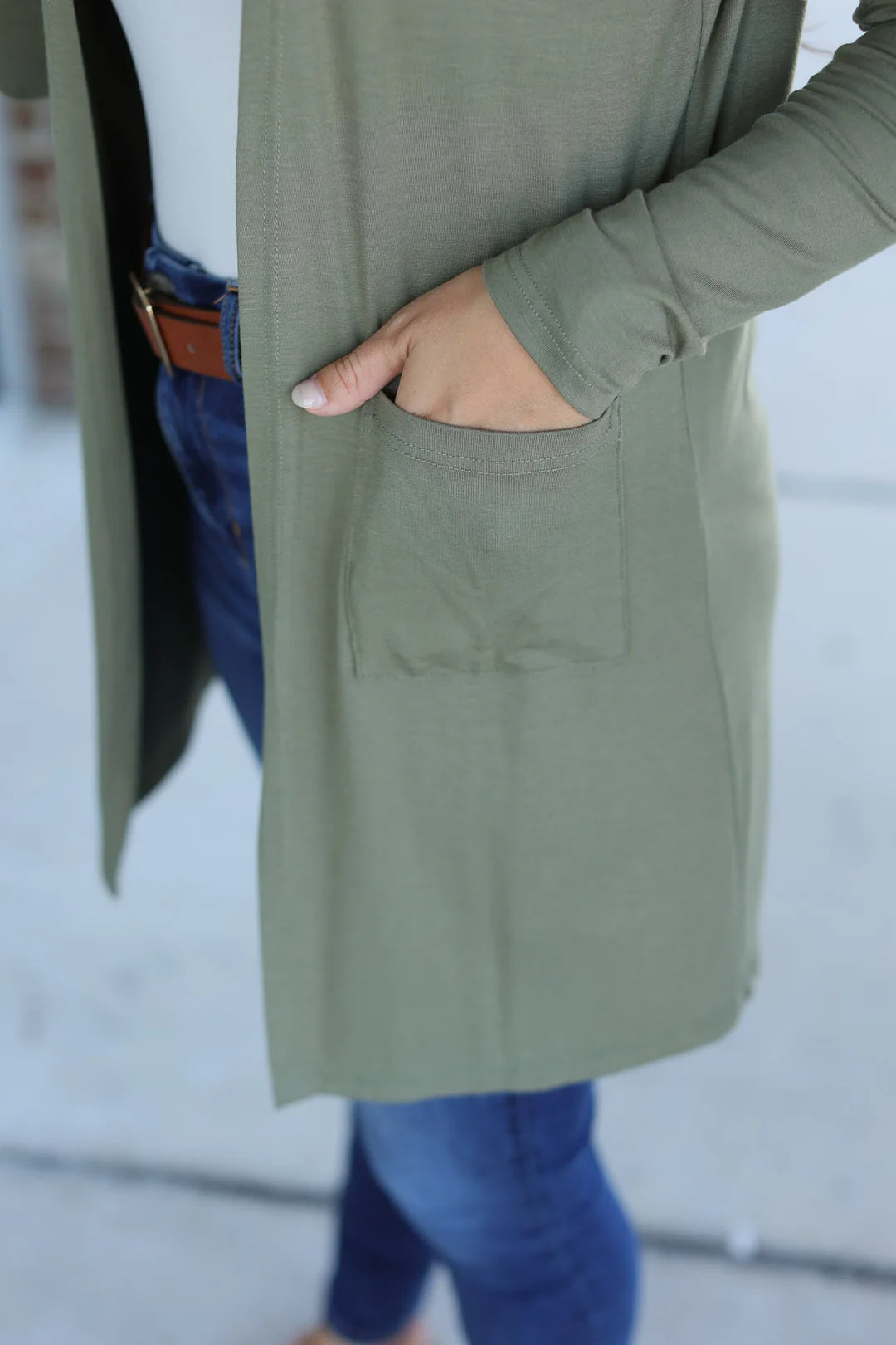 PREORDER - Classic Cardigan - Olive