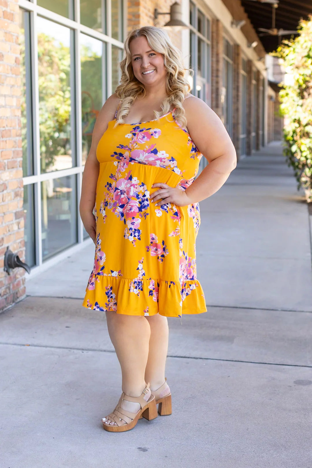 Rory Ruffle Dress - Golden Floral - FINAL SALE