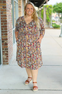 Taylor Dress in Mocha Floral