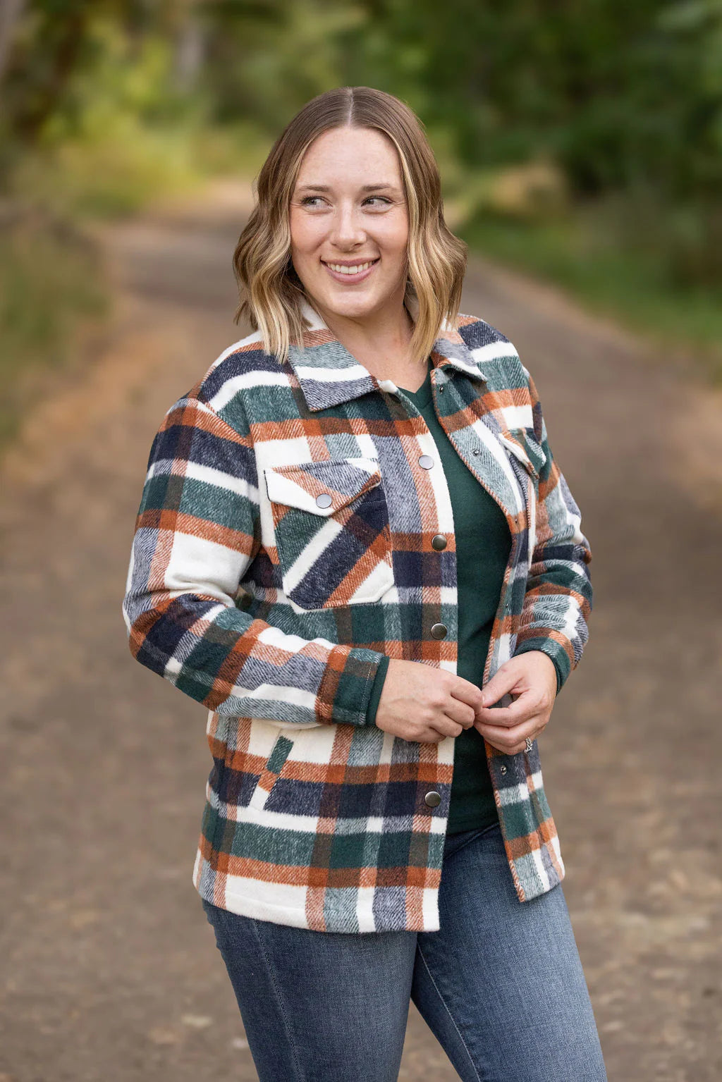 Norah Plaid Shacket - Harvest Plaid