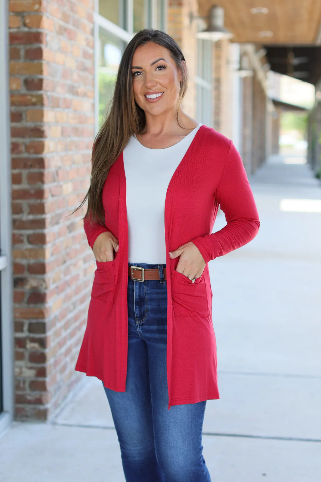 PREORDER - Classic Cardigan - Red