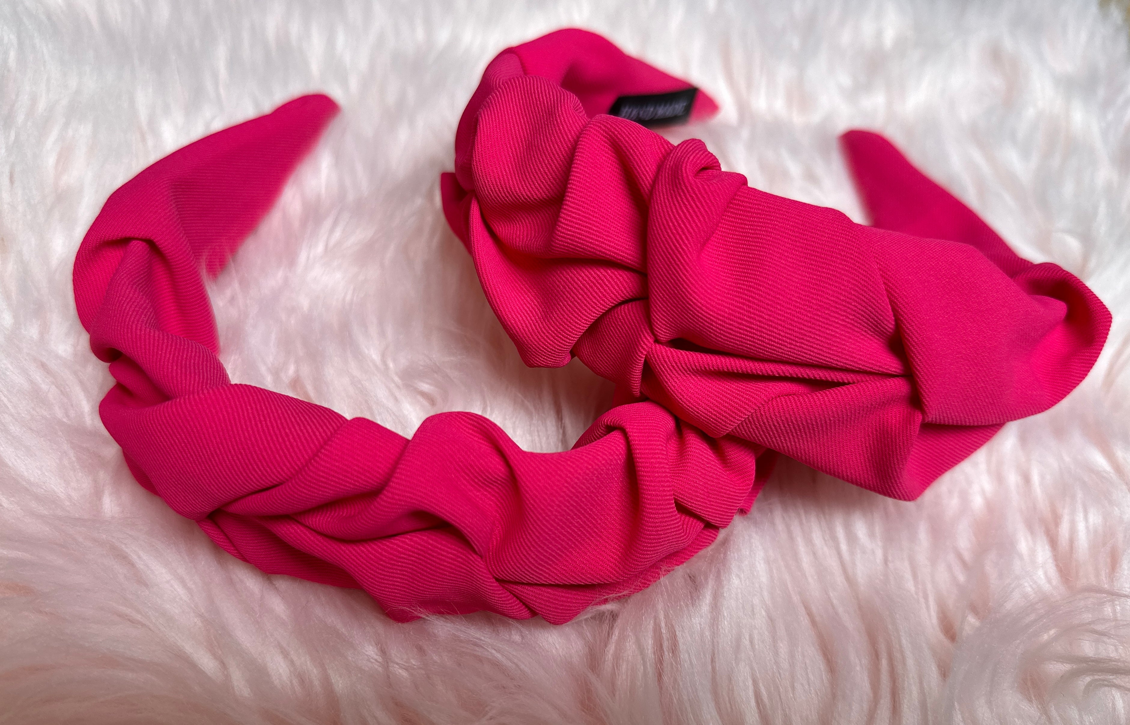 Ruched Pink Headband