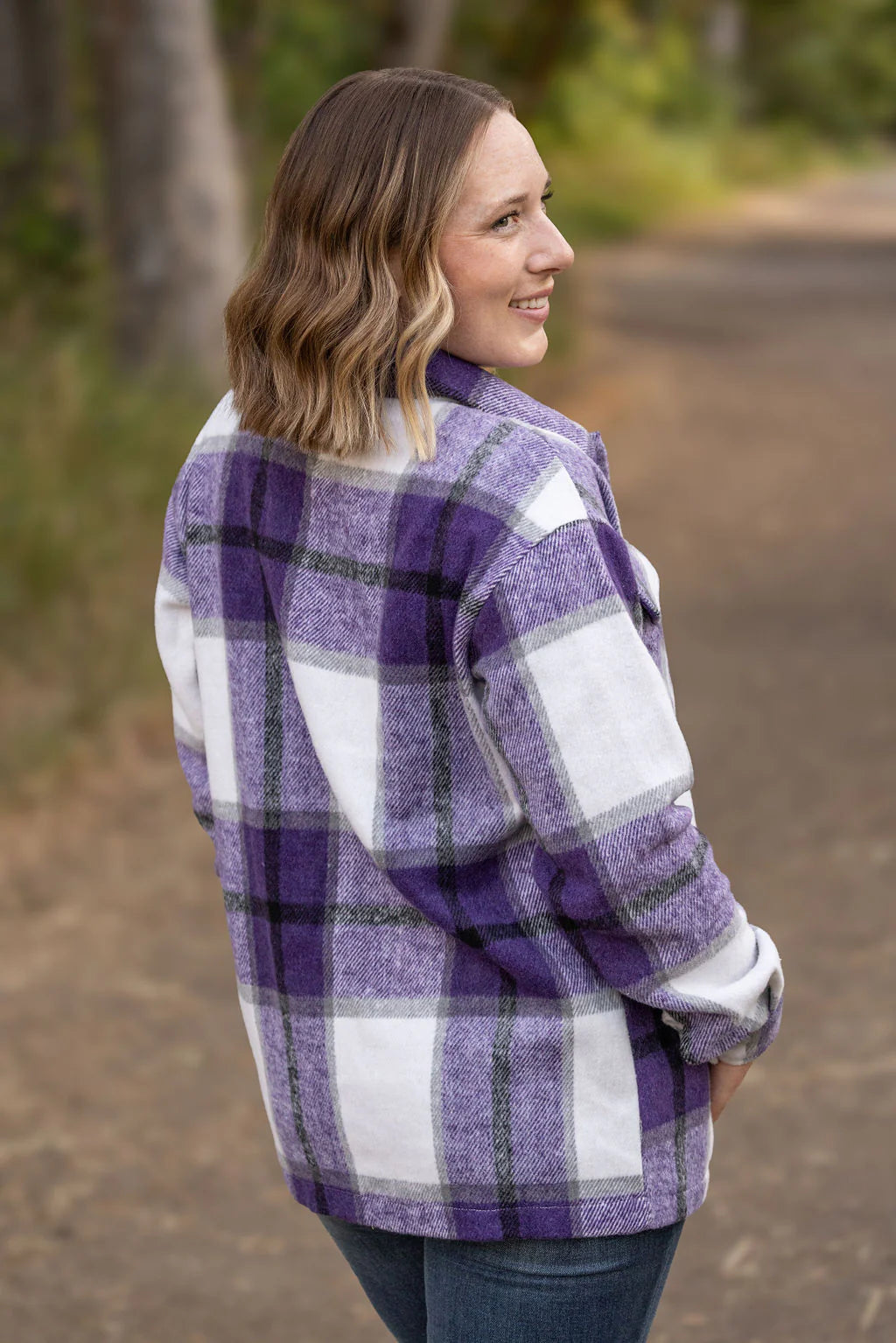 Norah Plaid Shacket - Purple Mix