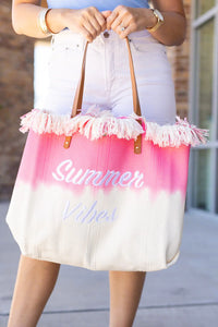 Fringe Summer Vibes Bag - Pink