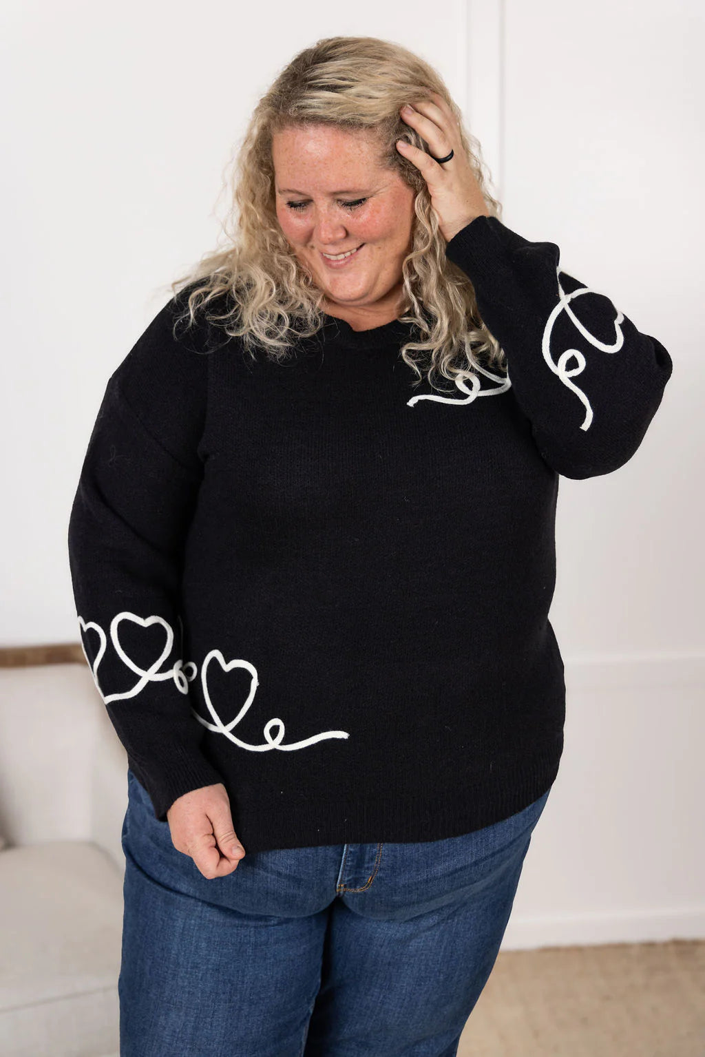 Black Hearts Sweater