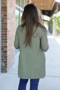 PREORDER - Classic Cardigan - Olive