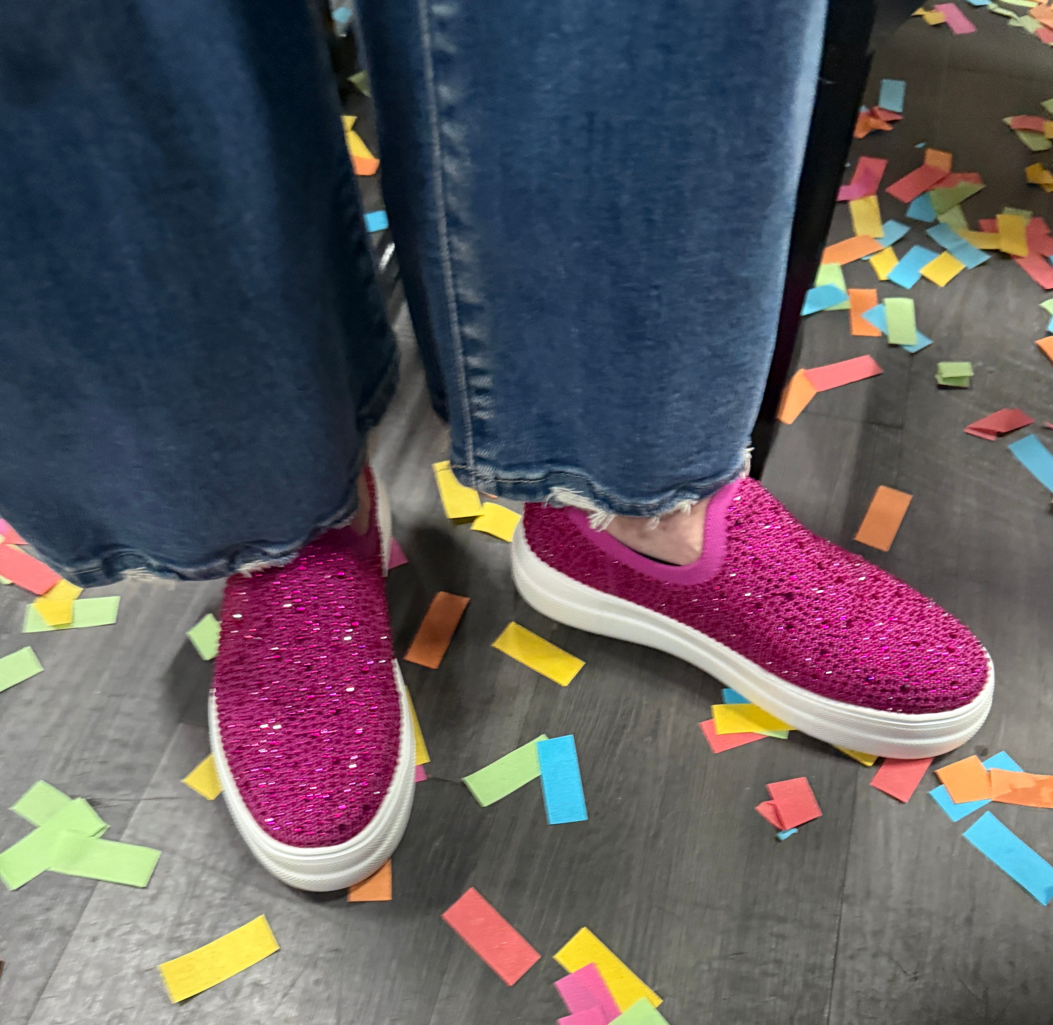 Crystal Fuchsia Slip On