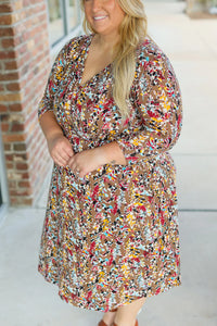 Taylor Dress in Mocha Floral