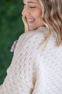 Flower Cardigan - Ivory