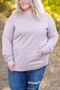 Vintage Wash Pocket Pullover - Blush Pebble