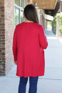 PREORDER - Classic Cardigan - Red