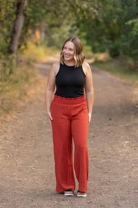 Presley Palazzo Pants - Brick | Women's Wide-Leg Pants