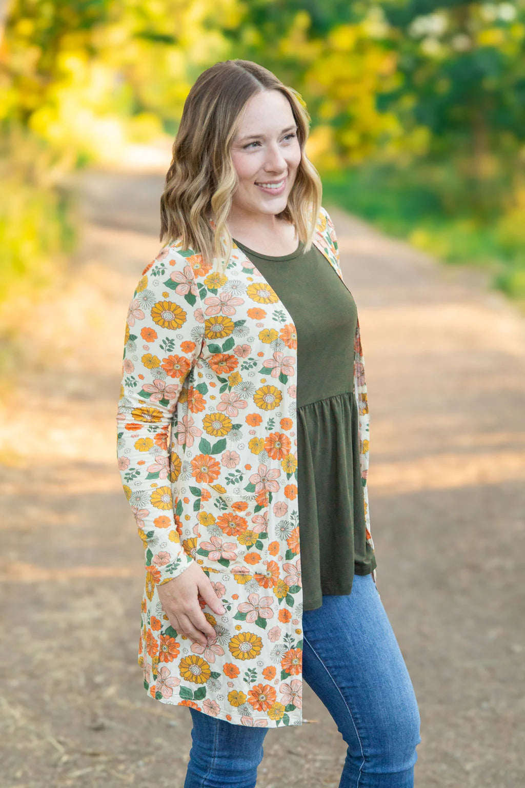 PREORDER - Classic Cardigan - Fall Boho Floral