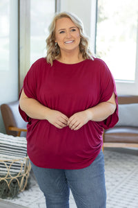 Darcy Dolman Top - Burgundy