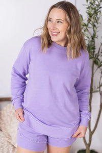 Vintage Wash Pullover - Lavender