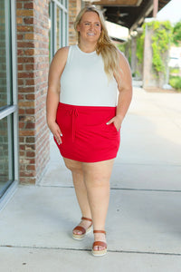 Sienna Skort - Red - FINAL SALE