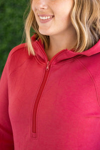 Scuba HalfZip Hoodie - Berry