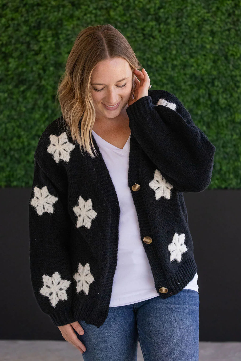 Snowflake Cardigan - Black