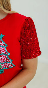 Glistening Trees Sequin Top