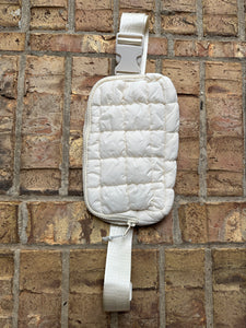 Quilted Belt Bag in Cream