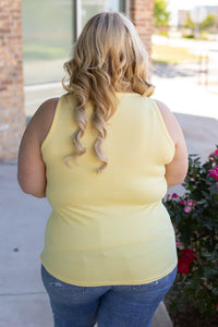 Tara Ribbed Tank - Yellow