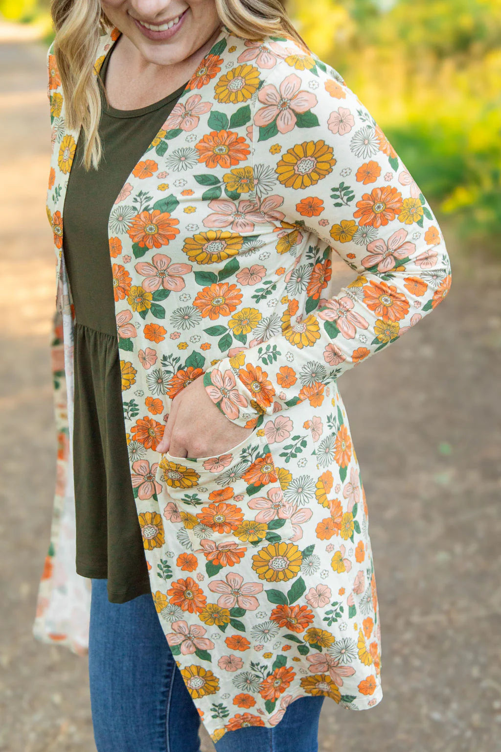 PREORDER - Classic Cardigan - Fall Boho Floral