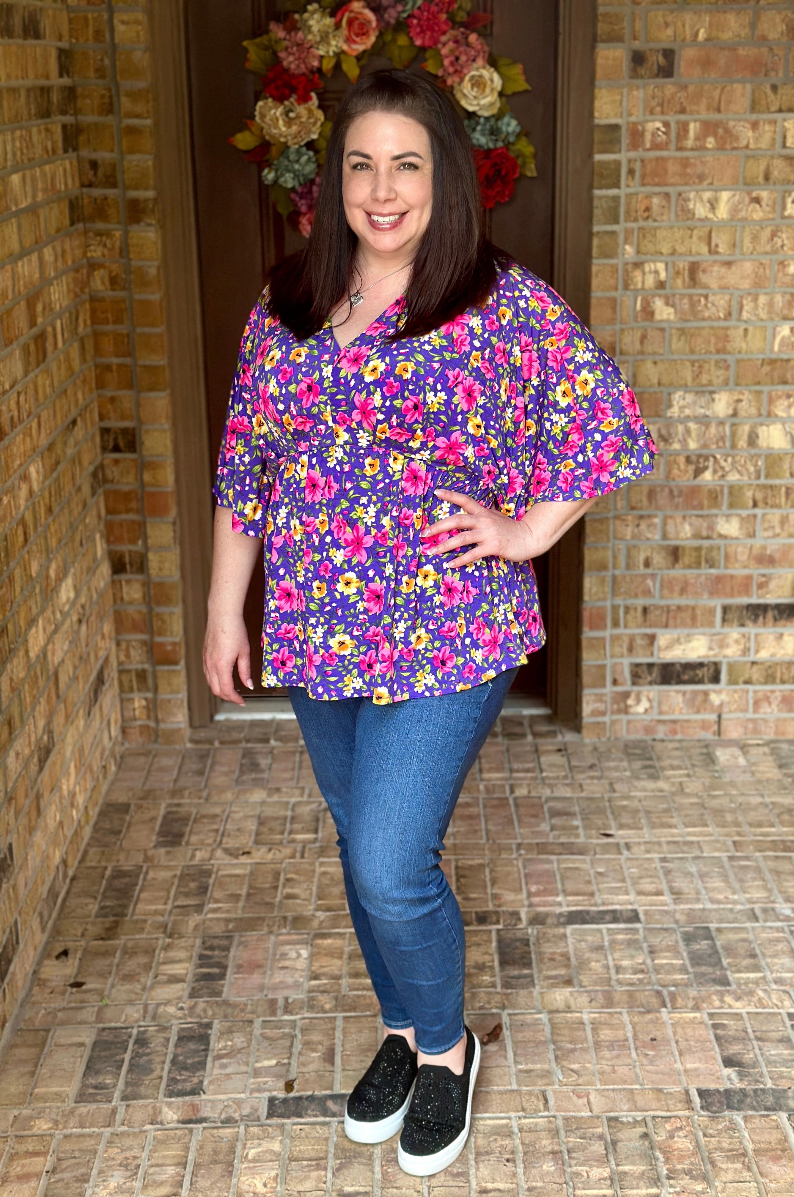 Floral Day Dreamer Top in Purple