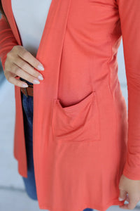 PREORDER - Classic Cardigan - Pumpkin