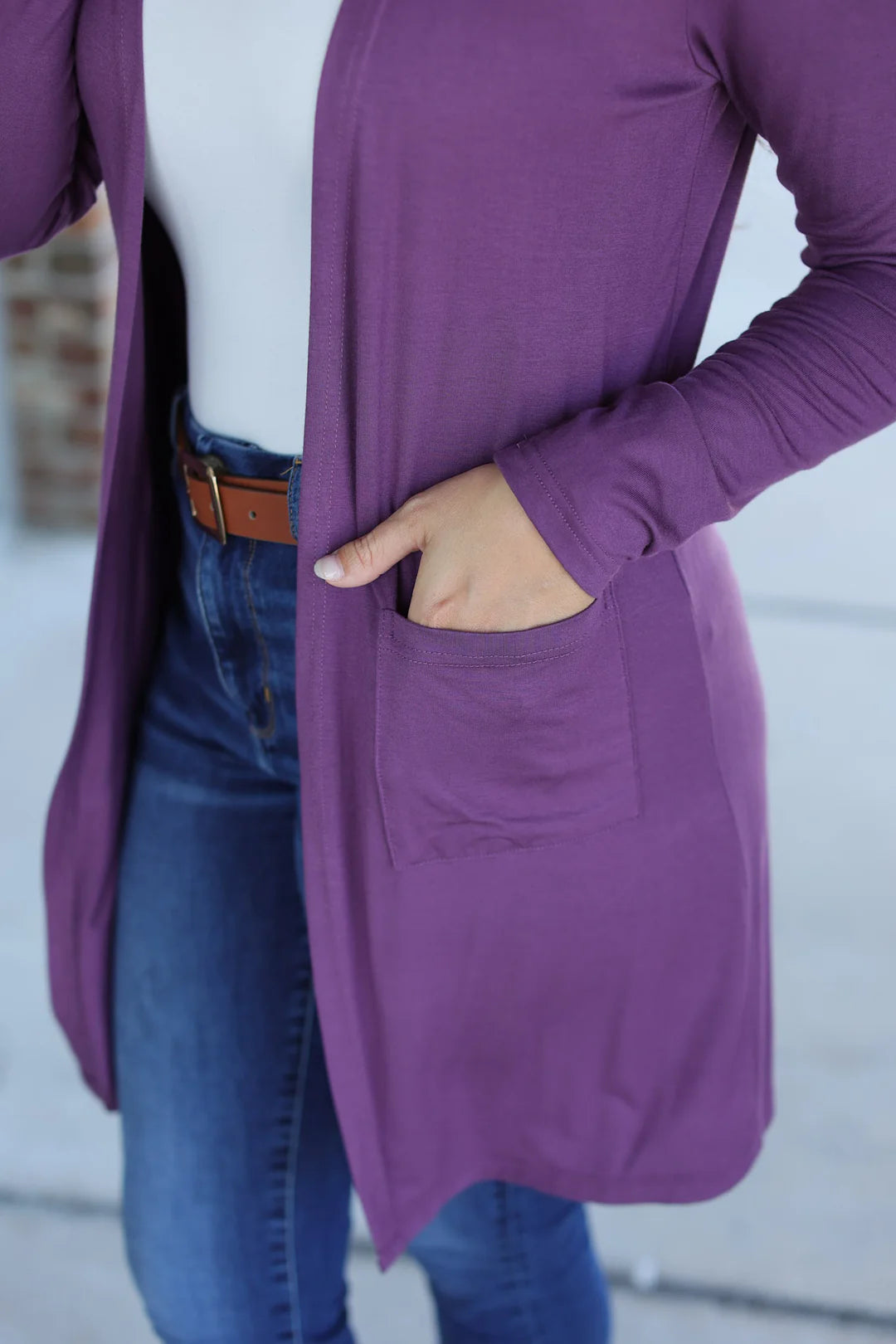 PREORDER - Classic Cardigan - Purple