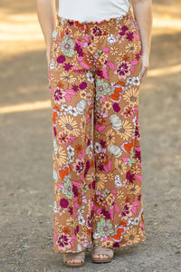 Presley Palazzo Pants - Boho Floral | Women's Wide-Leg Pants