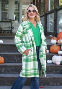 High Expectations Plaid Coat