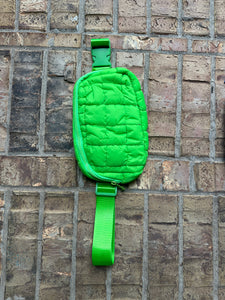 Quilted Belt Bag in Green