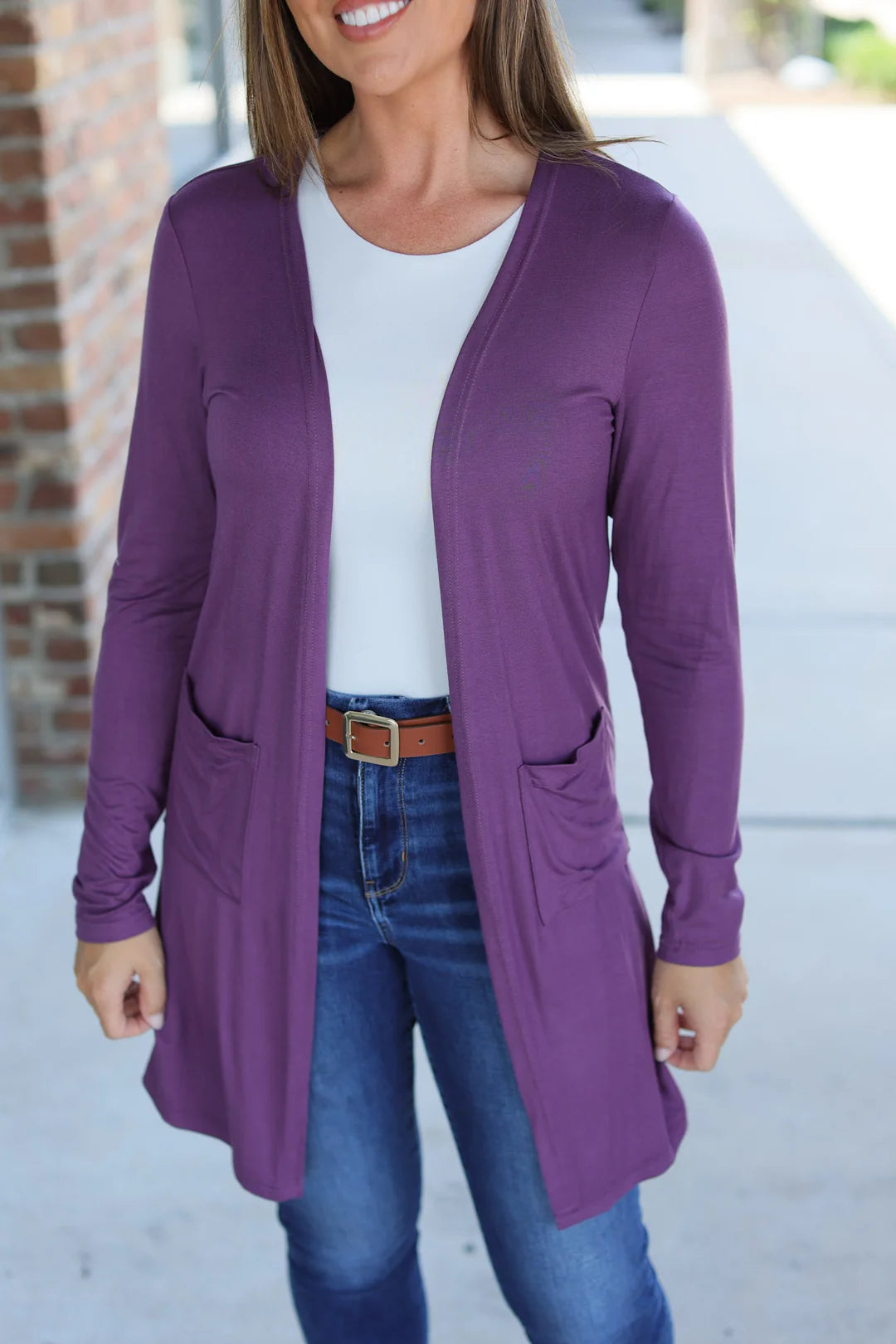 PREORDER - Classic Cardigan - Purple