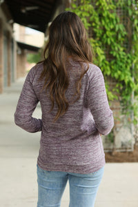 Hannah Pocket Pullover - Purple