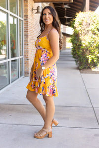 Rory Ruffle Dress - Golden Floral - FINAL SALE