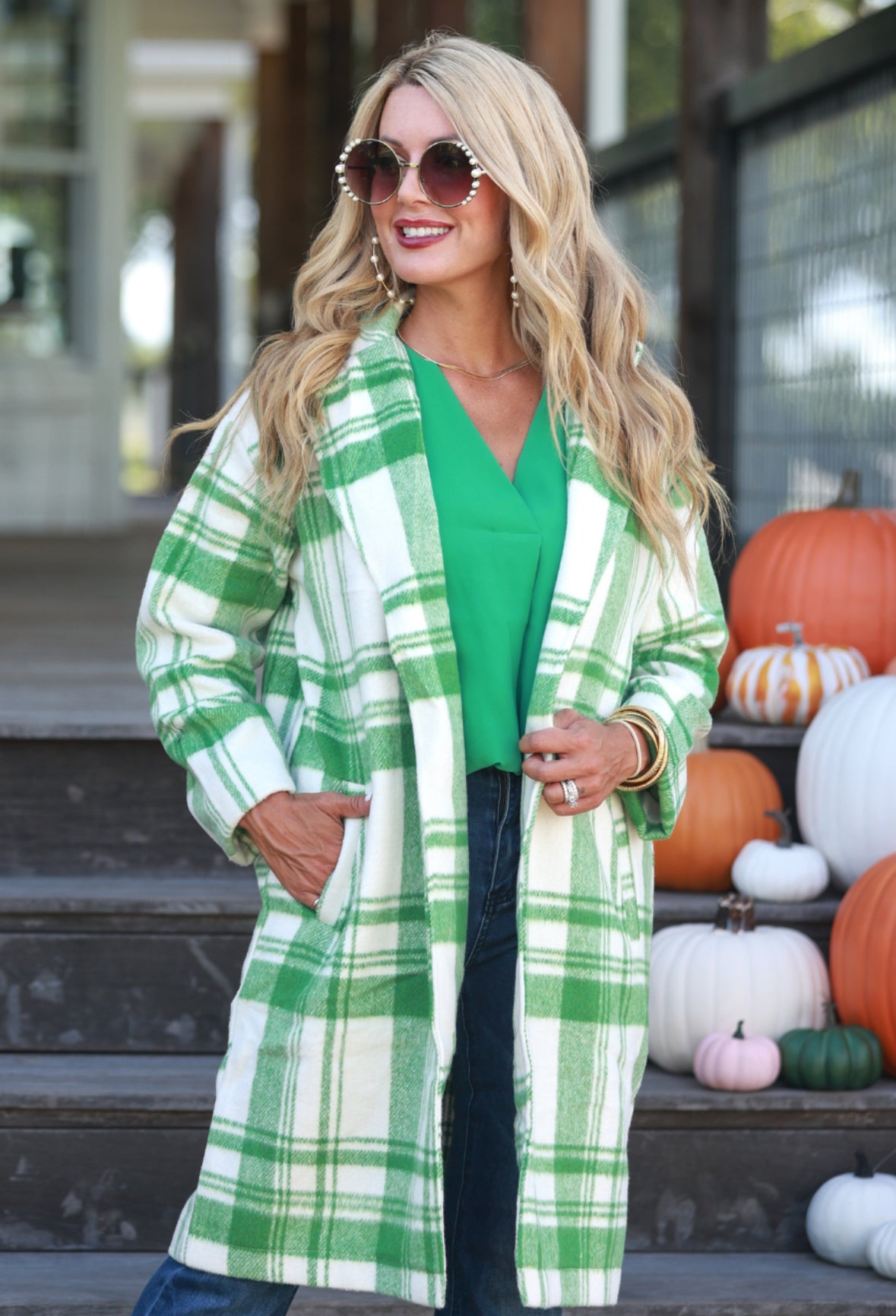 High Expectations Plaid Coat