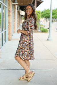 Taylor Dress in Mocha Floral